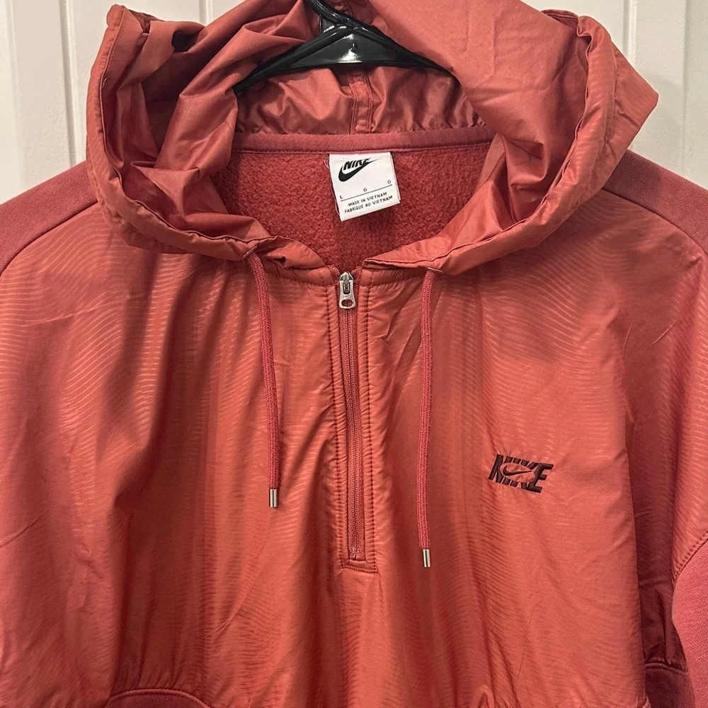 Nike Rust Red Half-Zip Hoodie - Picture 2 of 5